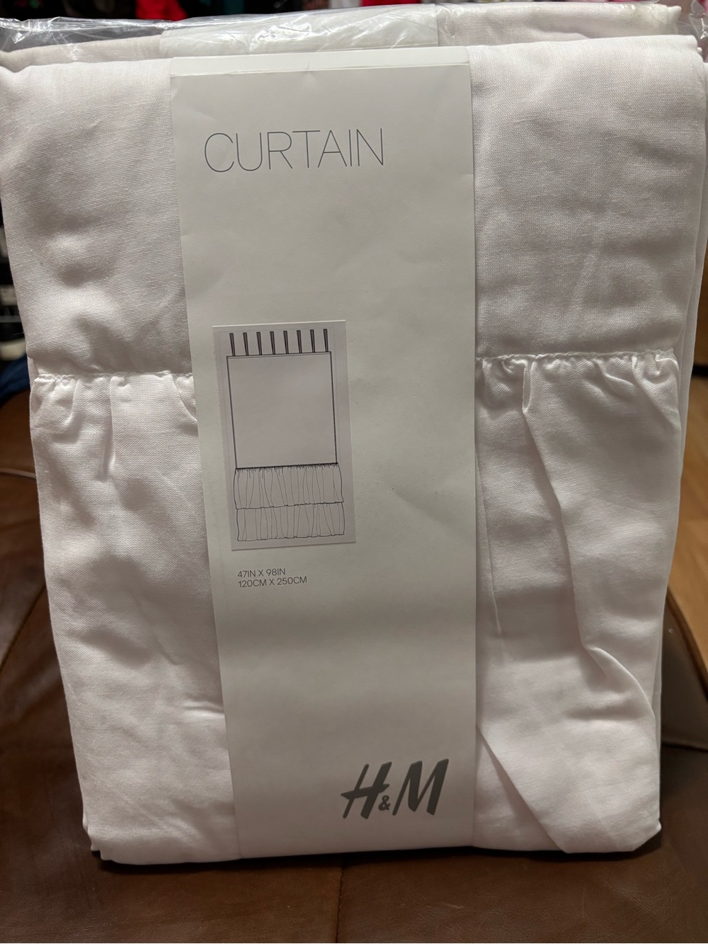 H&M (2) White Window Curtain Panel